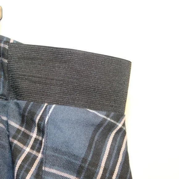 Torrid Navy Plaid Twill Pleated Mini Skirt Stretch Grunge Plus Size 2 2X H12881 - Picture 8 of 11